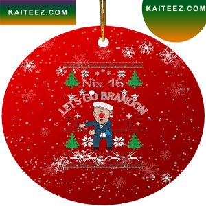 Anti Biden Lets Go Brandon Gifts Ceramic Christmas Ornament