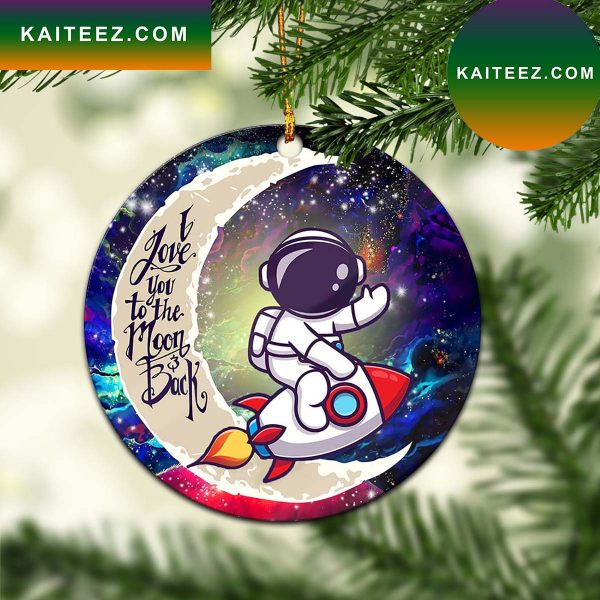 Astronaut Chibi Love You To The Moon Galaxy Mica Circle Ornament Perfect Gift For Holiday