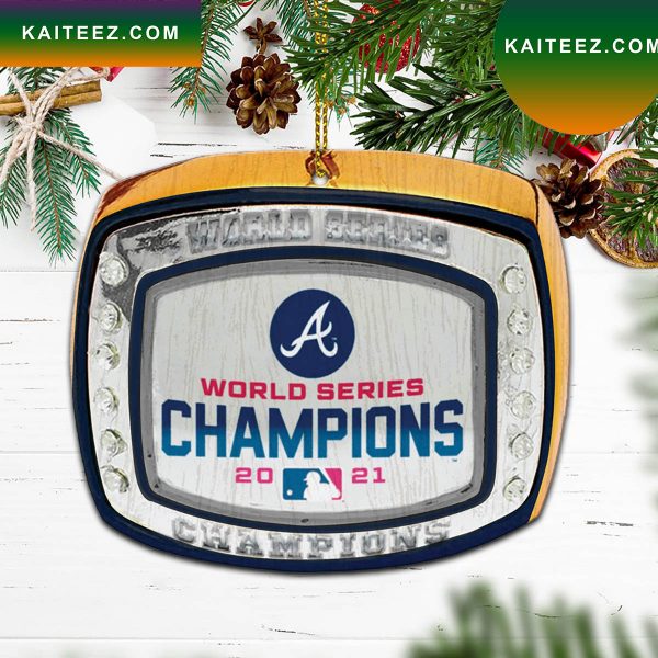 Atlanta Braves 2022 World Series Champions Ring Christmas Ornament