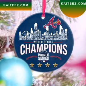 Atlanta Braves MLB World Series Champions 2022 Christmas Decor Christmas Ornament