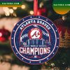 Atlanta Braves Logo World Series 2022 Champions MLB Christmas Ornament