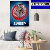 Atlanta Braves NL East Showdown Sweep Art Decor Poster Canvas