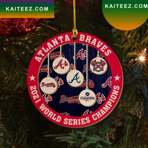 Atlanta Braves World Series Champions Decor 2022 Christmas Ornament