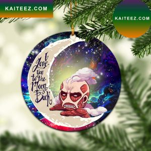 Attack On Titan Love You To The Moon Galaxy Mica Circle Ornament Perfect Gift For Holiday