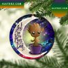 Baby Yoda Love You To The Moon Galaxy Mica Circle Ornament Perfect Gift For Holiday