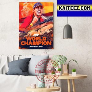 Back To Back F1 World Champion Max Verstappen Art Decor Poster Canvas