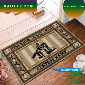 Barrel Racing Gray and Brown Doormat