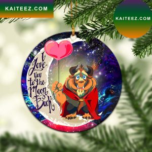 Beauty And The Beast Love You To The Moon Galaxy Mica Circle Ornament Perfect Gift For Holiday