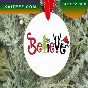 Believe Xmas Tree Grinch Decorations Outdoor Ornament