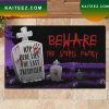 Beware Last Trespasser Personalized Halloween Doormat