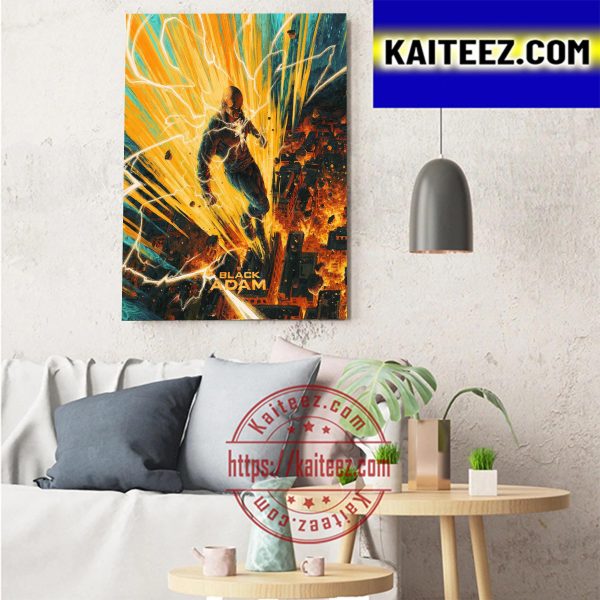 Black Adam DC The Movie Art Decor Poster Canvas