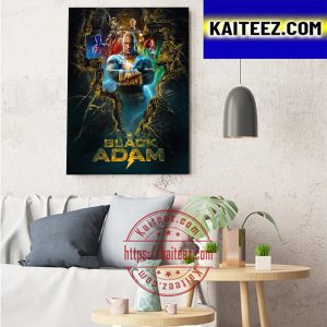Black Adam Movie By DC Comics Art Decor Poster Canvas