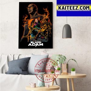 Black Adam Team Up DC Comics Art Decor Poster Canvas