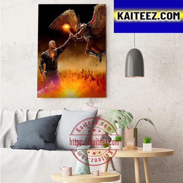 Black Adam Vs Hawkman Black Adam DC Comics 2022 The Movie Art Decor Poster Canvas