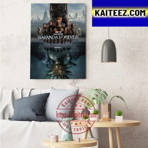 Black Panther Wakanda Forever Of Marvel Studios New Poster Art Decor Poster Canvas