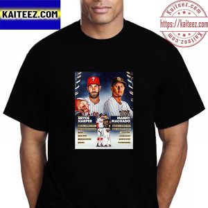 Bryce Harper And Manny Machado Face Off In The World Series 2022 MLB Postseason Vintage T-Shirt