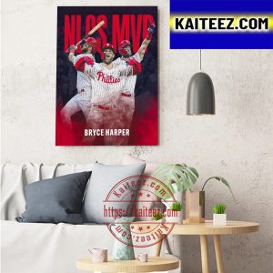 Bryce Harper Is NLCS MVP For Philadelphia Phillies In MLB Art Decor Poster Canvas