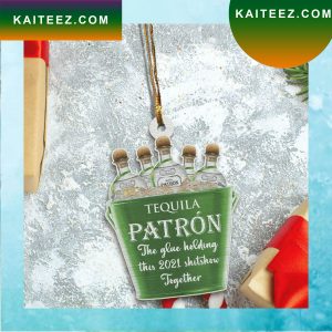 Bucket Of Tequila Patron Christmas Ornament
