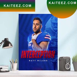 Buffalo Bills Matt Milano Interception 2022 NFL Bills Mafia Style Poster