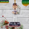 Chicago Cubs Stadium 2 Layered Wood Christmas Ornament