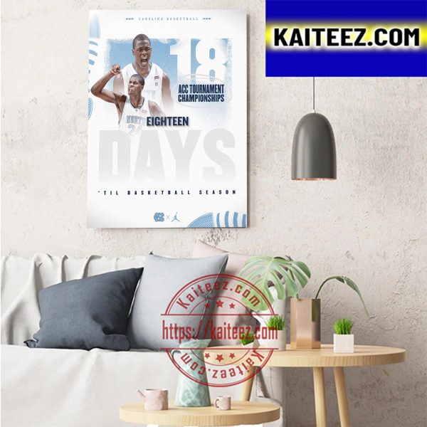 Carolina Basketball 18 ACC Tournament Championships Art Decor Poster Canvas