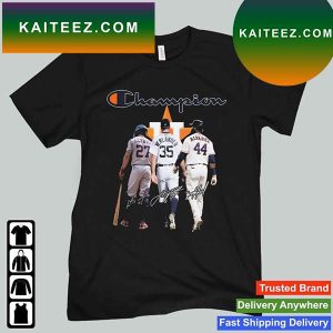 Champions Houston Astros Jos? Carlos Altuve Justin Verlander And Yordan ?lvarez Signatures t-shirt