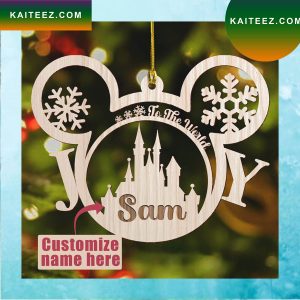 Christmas Is Coming Mickey Mouse Disney Wooden Christmas Ornament