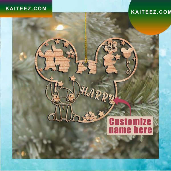 Christmas Is Coming Mickey Mouse Wooden Christmas Ornament