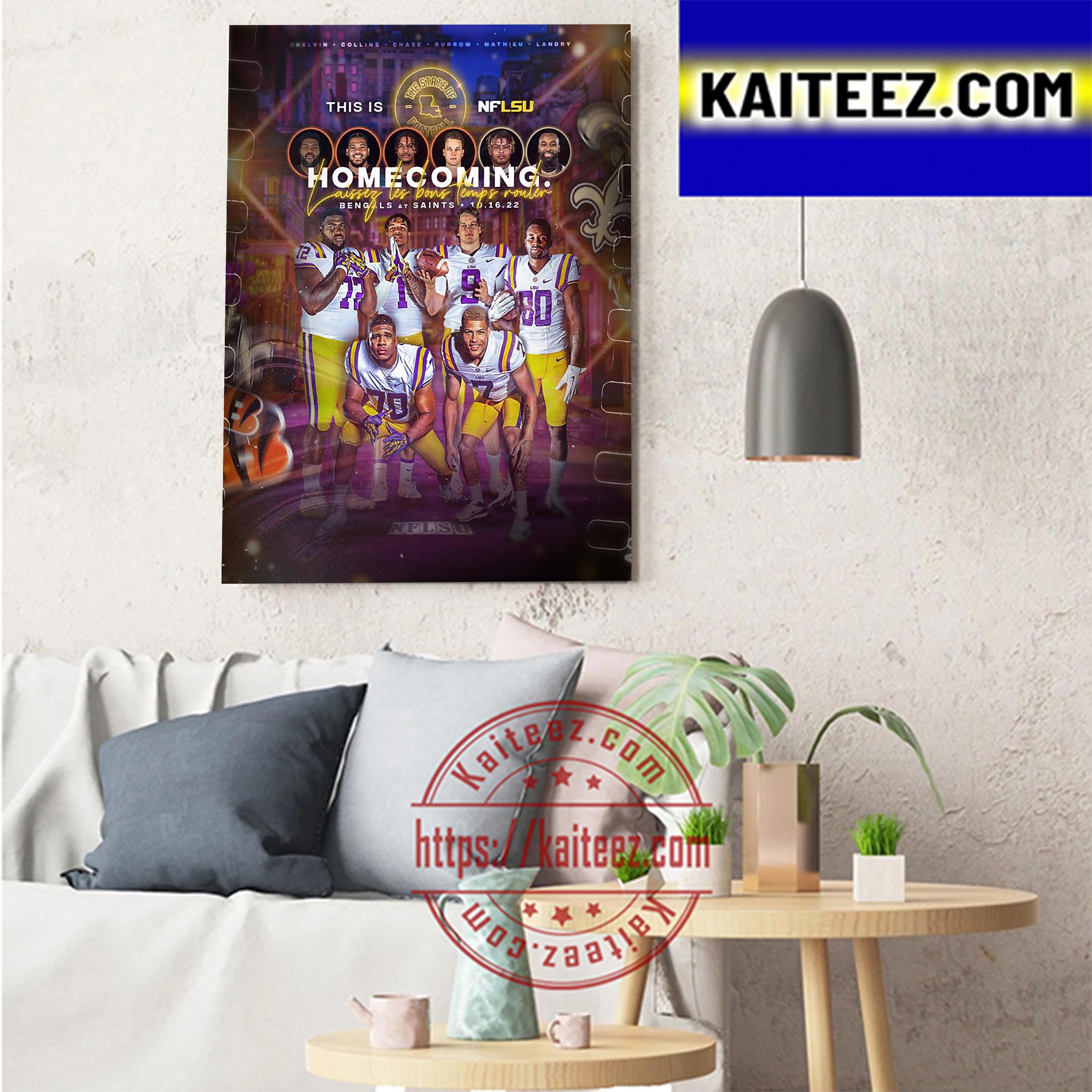 Cincinnati Bengals Vs New Orleans Saints This Is NFLSU Art Decor Poster Canvas