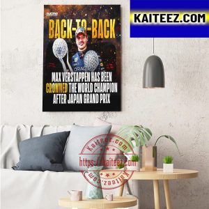 Congratulations Max Verstappen Back To Back F1 World Champion Art Decor Poster Canvas