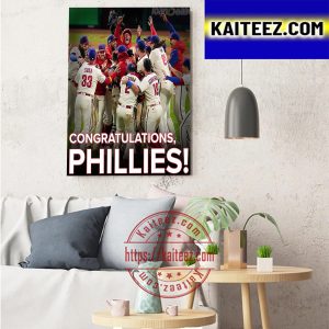 Congratulations Philadelphia Phillies Are 2022 NLCS Champions Art Decor Poster Canvas