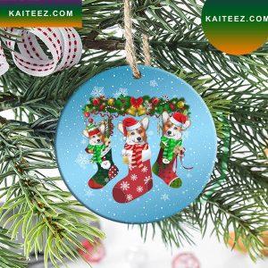 Corgi Christmas Socks Tree Decorations Christmas Ornament