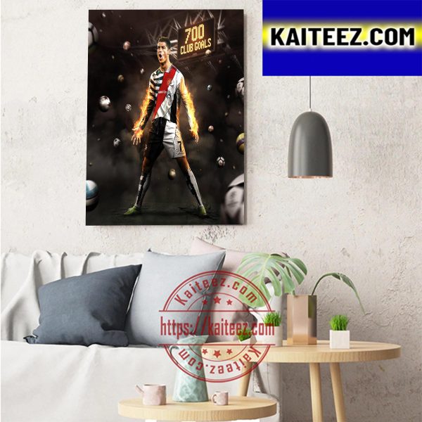 Cristiano Ronaldo 700 Club Goals In Career Art Decor Poster Canvas