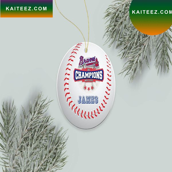 Custom Atlanta Braves Ornament Baseball World Series 2022 Christmas Ornament