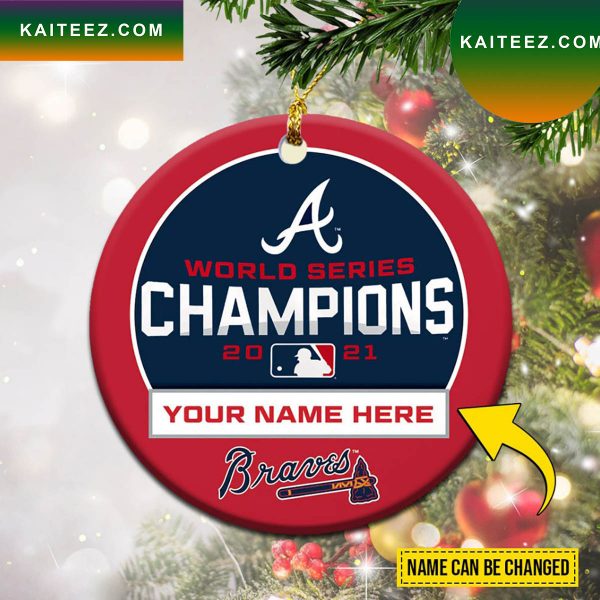 Custom Atlanta Braves World Series Champions 2022 Christmas Ornament