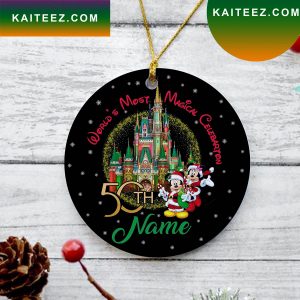 Custom Disney 50th Christmas Ornament