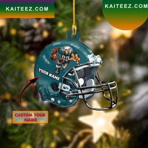 Custom Name Philadelphia Eagle NFL Christmas Ornament