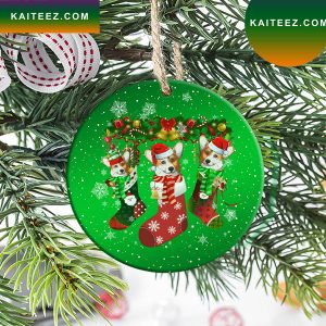 Cute Corgi Christmas Socks Tree Decorations Christmas Ornament