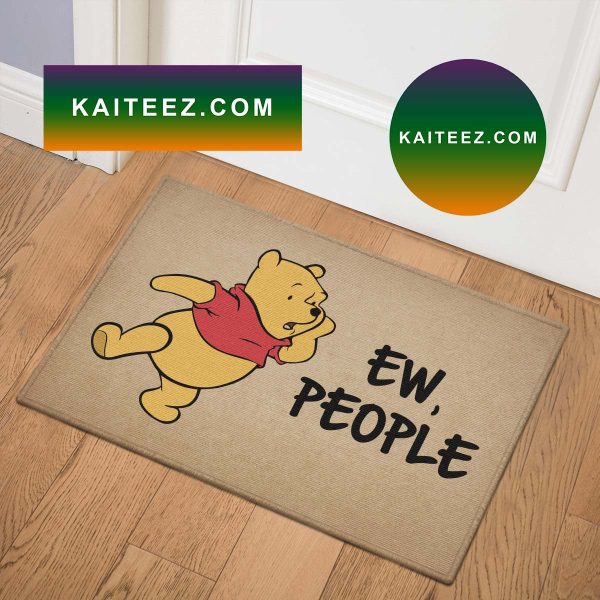 Cute Pooh Beer Ew People Bath Mat Doormat