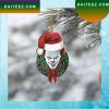 Dangerous Pennywise With Santa Hat Christmas Ornament
