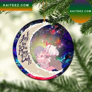 Darling In The Franxx Hiro And Zero Two Love You To The Moon Galaxy Mica Circle Ornament Perfect Gift For Holiday