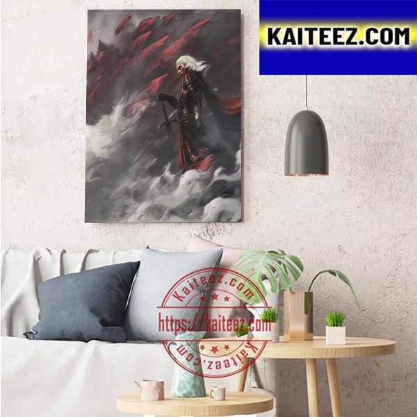 Deamon Targaryen Dragon Rider Detail Armor In HOTD Art Decor Poster Canvas