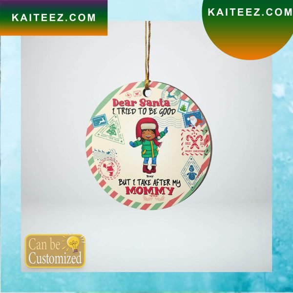 Dear Santa I Tried To Be Good Black Kid Christmas Ornament