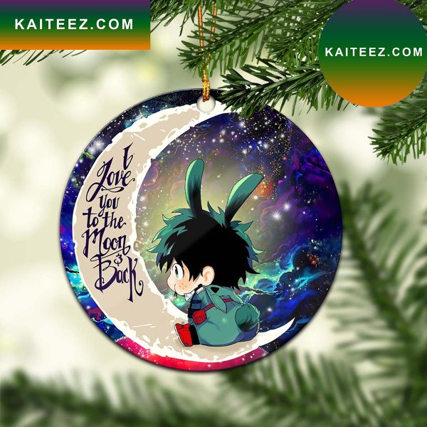 Deku My Hero Academia Anime Love You To The Moon Galaxy Mica Circle Ornament Perfect Gift For Holiday