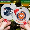 Denver Broncos NFL Skull Joker Christmas Ornament