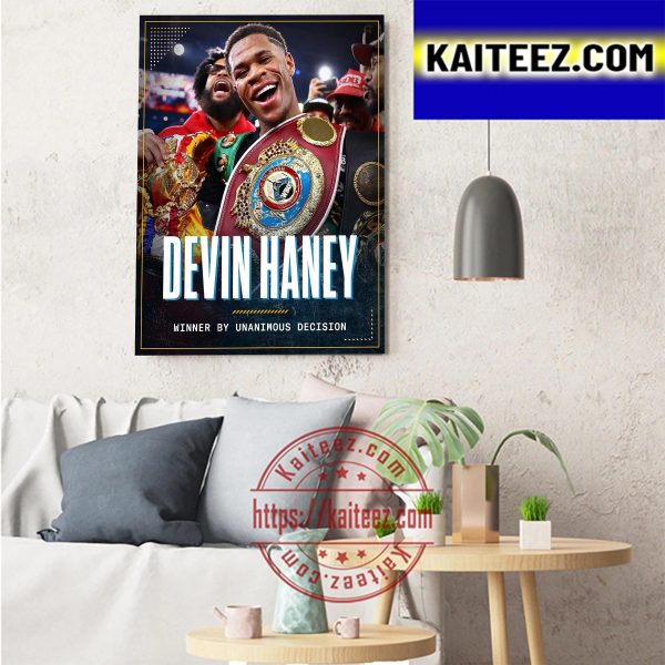 Devin Haney Winner The Lightweight Division Art Decor Poster Canvas