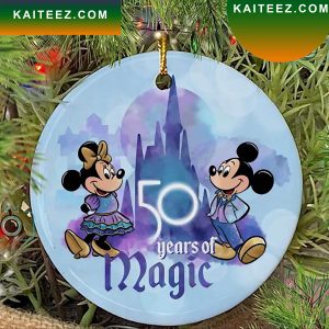Disney 50th Anniversary Mickey Minnie 2022 Christmas Ornament