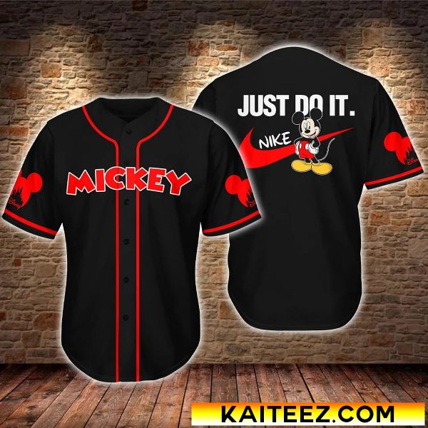Disney Mickey Nike Just Do It Baseball Jersey - Kaiteez