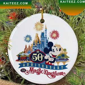 Disney World 50th Anniversary Magic Kingdom Christmas Ornament