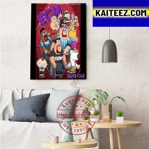 ECW Seven Four Art Decor Poster Canvas